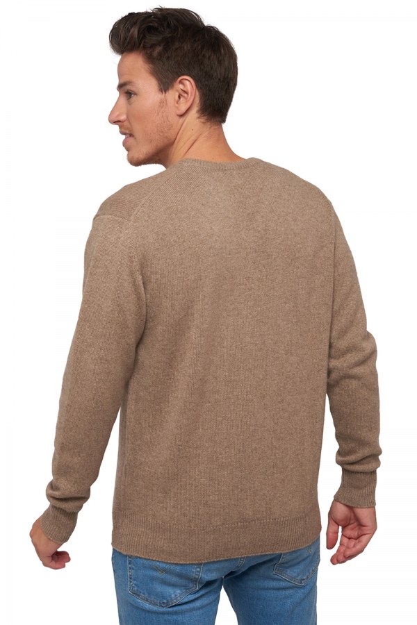 Cachemire Naturel pull homme col v natural poppy 4f natural brown xl